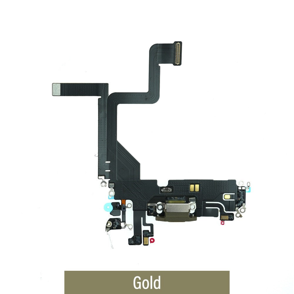 Red Charging Port for iPhone 14 Pro-Gold Red Charging Port for iPhone 14 Pro-Gold